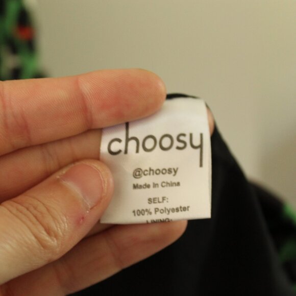 Choosy Green Animal Print One Sleeve Dress Size XL - Picture 8 of 13